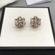 Gold Fashion Vintage Letter Hot Drill Earrings