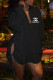 Black Fashion Sexy Print Asymmetrical Turndown Collar Shirt Dress Dresses