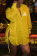 Yellow Fashion Sexy Print Asymmetrical Turndown Collar Shirt Dress Dresses