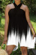 Black Casual Print Patchwork Halter Straight Rompers