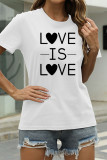 Deep Blue Fashion Casual Letter Print Basic O Neck T-Shirts