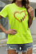 Fruit Green Fashion Casual Print Basic O Neck T-Shirts