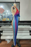 Colour Fashion Sexy Print Backless Halter Skinny Jumpsuits