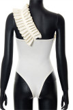Apricot Fashion Sexy Solid Patchwork Backless Swimwears