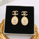 Gold Fashion Vintage Geometric Patchwork Earrings