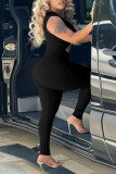 Grey Sexy Solid Hollowed Out Patchwork V Neck Skinny Jumpsuits
