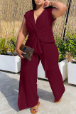 White Fashion Casual Solid Patchwork V Neck Sleeveless Two Pieces