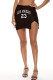 Black Fashion Casual Print Slit Skinny High Waist Skirt
