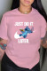 Pink Fashion Casual Print Letter O Neck T-Shirts