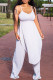 Grey Fashion Casual Solid Backless Asymmetrical Spaghetti Strap Sleeveless Two Pieces