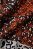 Multicolor Fashion Sexy Print Patchwork Backless Beading Swimwears Three-piece Set (Without Paddings)