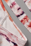 Colour Sexy Print Patchwork Halter Pencil Skirt Dresses