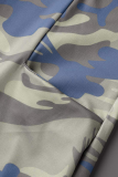 Camouflage Sexy Camouflage Print Patchwork Spaghetti Strap Harlan Jumpsuits