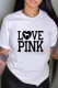 White Fashion Casual Print Letter O Neck T-Shirts