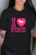 Black Fashion Casual Print Letter O Neck T-Shirts