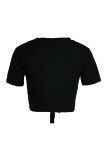White Fashion Print Make Old V Neck T-Shirts