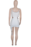 Light Green Sexy Solid Patchwork Spaghetti Strap Pencil Skirt Dresses