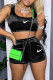 Black Fashion Sportswear Print Patchwork U Neck Sleeveless Two Pieces