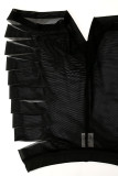 Red Sexy Solid Hollowed Out Patchwork Asymmetrical Oblique Collar Sleeveless Two Pieces