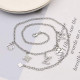Silver Fashion Simplicity Letter Chains Necklaces