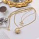 Gold Fashion Elegant Patchwork Chains Necklaces