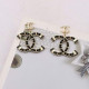 Black Fashion Elegant Letter Patchwork Earrings