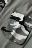 Camouflage Casual Camouflage Print Patchwork Harlan Mid Waist Harlan Full Print Bottoms