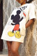 White Fashion Street Character Letter O Neck Straight Dresses