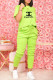 Light Green Fashion Casual Print Letter O Neck Short Sleeve Two Pieces