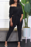 Red Casual Solid Patchwork Asymmetrical V Neck Half Sleeve Two Pieces