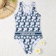 Black Fashion Letter Print Patchwork Swimwears