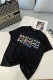 Black Fashion Casual Print Letter O Neck T-Shirts