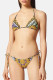 Yellow Fashion Sexy Print Bandage Swimwears