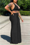 Red Sexy Casual Solid Vests Pants V Neck Sleeveless Two Pieces
