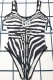 Black Fashion Sexy Print Backless Swimwears