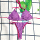 Purple Fashion Sexy Letter Bandage Swimwears