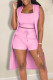 Pink Casual Solid Patchwork Sleeveless Two Pieces