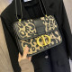 Yellow Fashion Street Letter Patchwork Bags