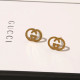 Gold Fashion Simplicity Geometric Letter Earrings