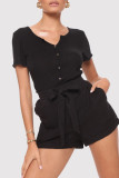 White Fashion Casual Solid Basic V Neck T-Shirts