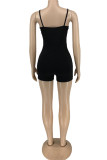 Yellow Fashion Casual Solid Basic Square Collar Sleeveless Two Pieces
