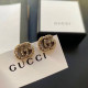 Gold Fashion Vintage Letter Hot Drill Earrings