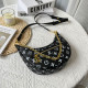 Black Fashion Street Print Chains Bags