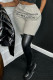 Grey Fashion Casual Letter Print Basic Regular High Waist Shorts