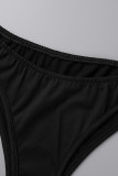 Rose Red Fashion Sexy Solid Patchwork Swimwears (Without Paddings)