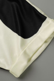 Black Fashion Casual Dot Print Basic Off the Shoulder Pencil Skirt Dresses