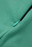 White Green Fashion Sexy Solid Tassel Patchwork Asymmetrical O Neck Sleeveless Two Pieces