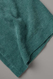 Light Blue Elegant Solid Bandage Patchwork Backless Half A Turtleneck A Line Dresses