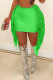Green Sexy Solid Tassel Bandage Hollowed Out Patchwork Regular Mid Waist Pencil Solid Color Bottoms