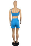 Red Sexy Casual Solid Backless Spaghetti Strap Sleeveless Two Pieces